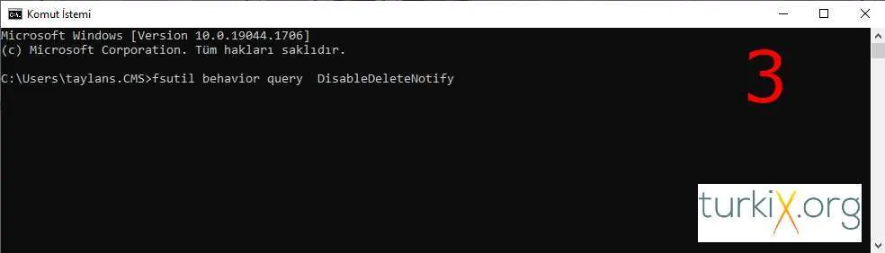 SSD Trim Komut