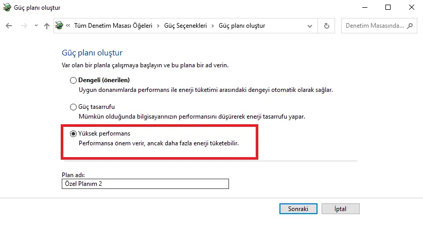Yüksek Performans