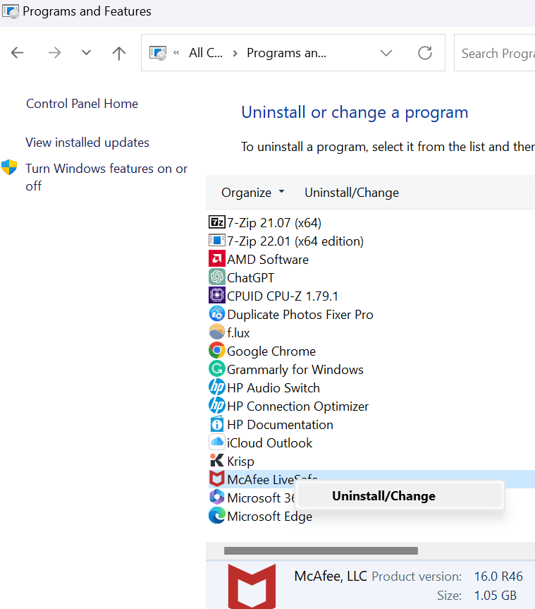 remove antivirus